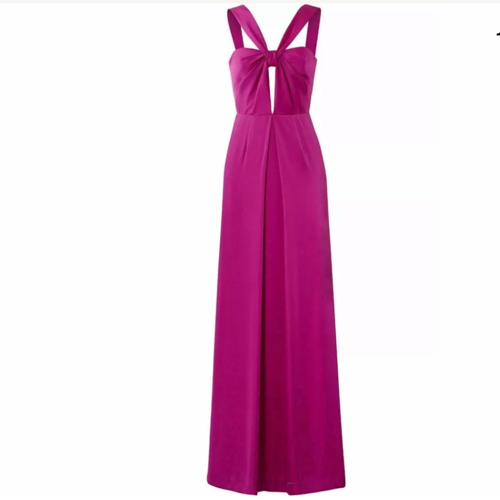 Jill Stuart Purple Front Knot Sheath Satin Dress 8